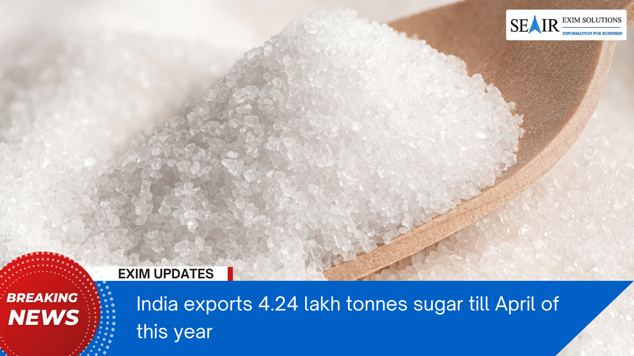 India sugar export data