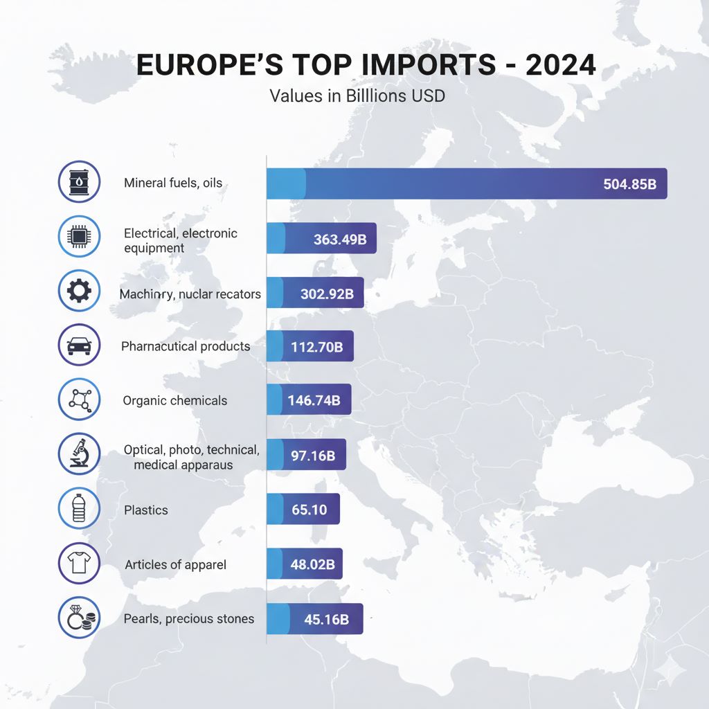 Europe top imports products 2024