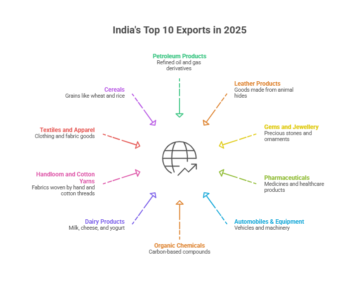 India’s Top 10 Exports 2025