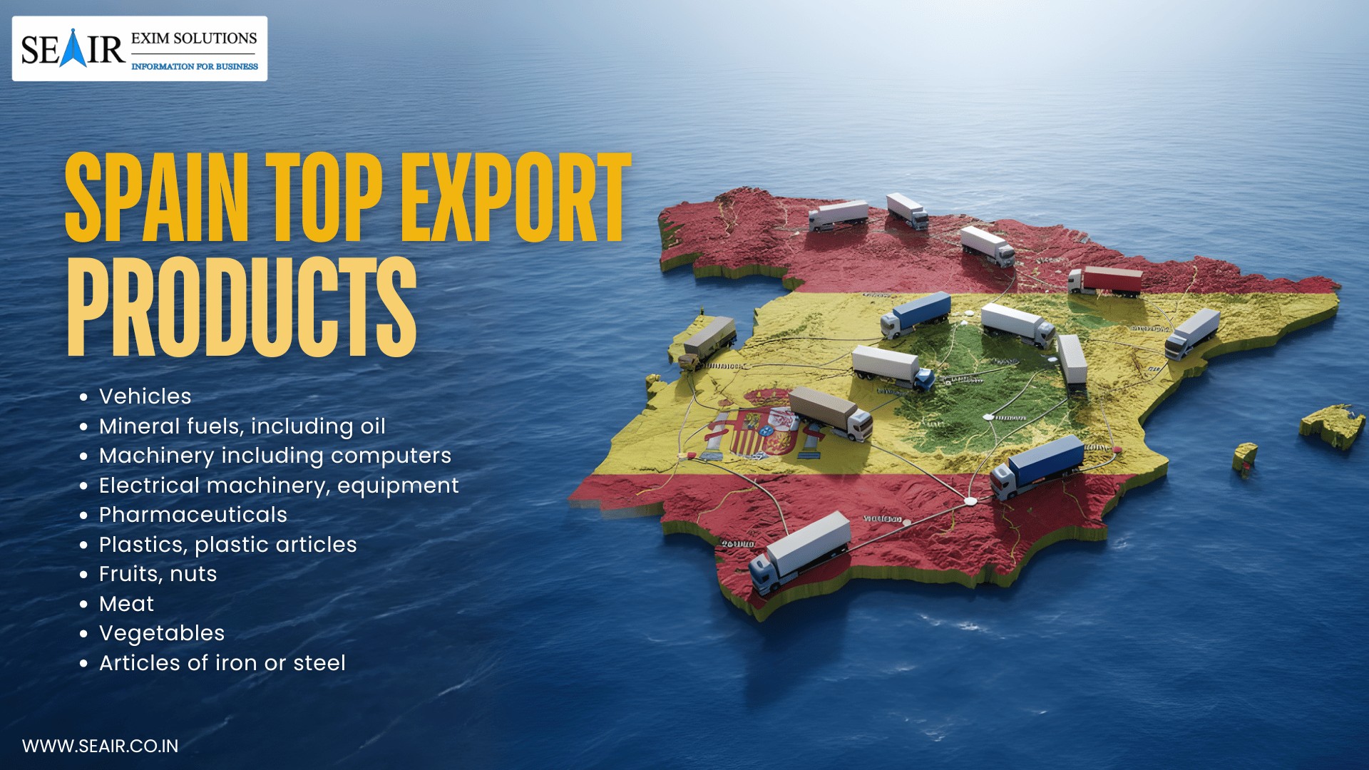 Spain Top Export Products by Country: Customs & Shipment Data 2025-26